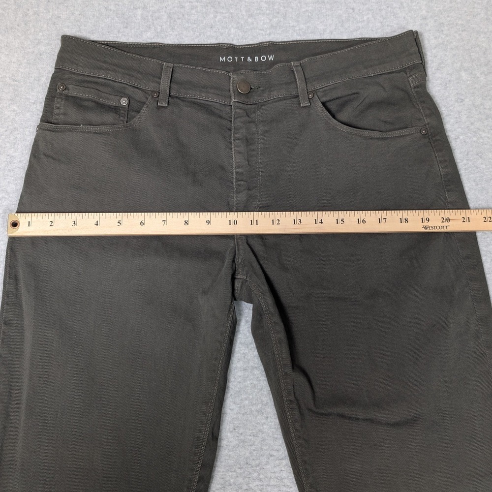 Mott & Bow Mercer Straight Jeans Mens Size 36x32 Military Green - Picture 9 of 13